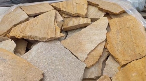 Плитняк златолит жёлтый для цоколя купить в Тавде