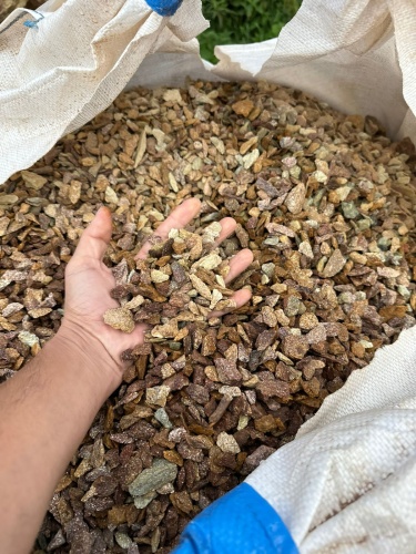 Златолит персиковый декоративная каменная крошка купить в Тавде